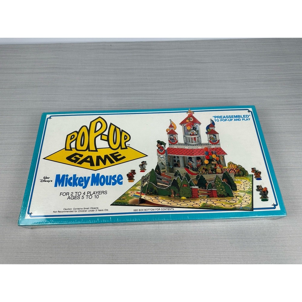 Vintage Disney Mickey Mouse Pop Up Board Game NEW